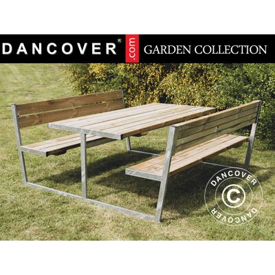 Mesa De Picnic, 2,05x1,8x0,85m, Madera - Dancover Mesa De Picnic, 2,05x1,8x0,85m, Madera - Dancover