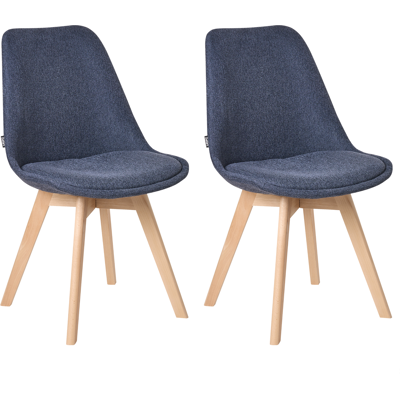 Beliani DAKOTA II Sillas de Comedor de Tela Gris Grafito - Dining Chairs Beliani DAKOTA II Sillas de Comedor de Tela Gris Grafito - Dining Chairs