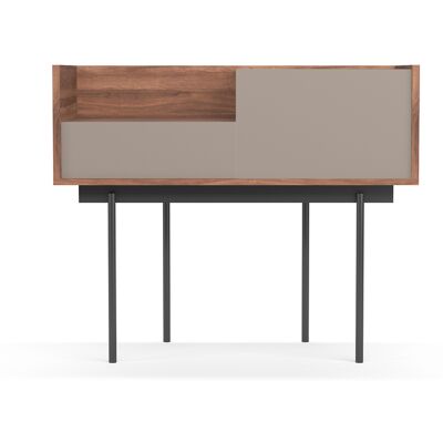 Consola De Entrada Fabricada En Melamina Con Patas Metálicas, Modelo Diplomat (671) De Herdasa. Nogal-arena Consola De Entrada Fabricada En Melamina Con Patas Metálicas, Modelo Diplomat (671) De Herdasa. Nogal-arena
