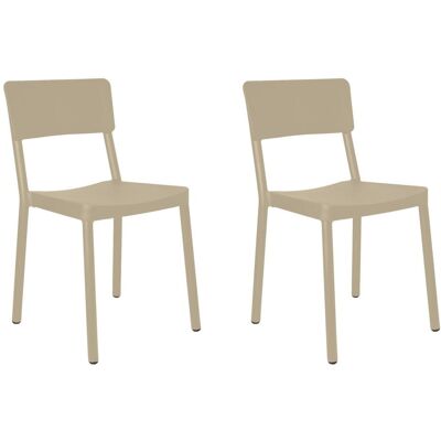 Sillas Lisboa Resol Plástico Beige (pack De 2) Sillas Lisboa Resol Plástico Beige (pack De 2)