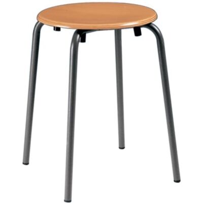 Taburete apilable Bimos - Altura de asiento 500mm, Madera de haya, Antracita Taburete apilable Bimos - Altura de asiento 500mm, Madera de haya, Antracita