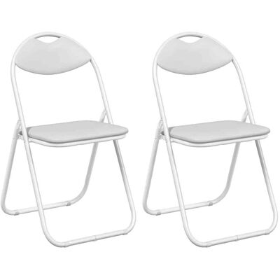 Silla Plegable 2 Uds. Cuero Sintético 48 X 43,5 X 81 Cm Vidaxl Silla Plegable 2 Uds. Cuero Sintético 48 X 43,5 X 81 Cm Vidaxl