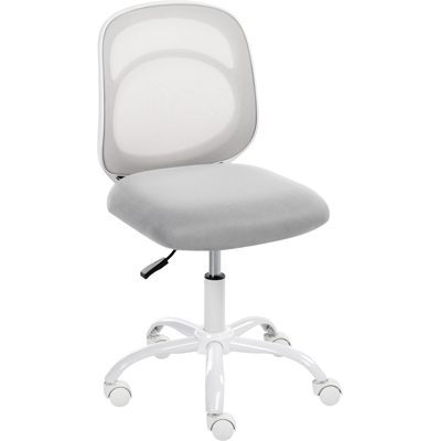 BELIANI Silla Giratoria De Escritorio Elegante Tapizado De Tela Base De Hierro Oficina En Casa Habitación Infantil Altura Ajustable Sin Reposabrazos Gris Claro Blissful BELIANI Silla Giratoria De Escritorio Elegante Tapizado De Tela Base De Hierro Oficina En Casa Habitación Infantil Altura Ajustable Sin Reposabrazos Gris Claro Blissful