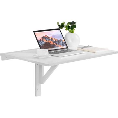 Costway - Mesa De Pared Plegable 80x60cm Escritorio Mesa De Ordenador Comedor De Madera Portátil Blanco Costway - Mesa De Pared Plegable 80x60cm Escritorio Mesa De Ordenador Comedor De Madera Portátil Blanco