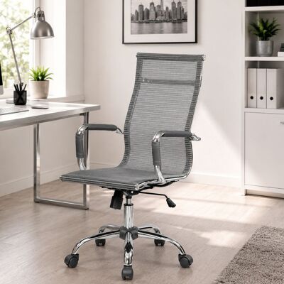 SERENA Silla Con Ruedas - Sillón De Oficina Gris SERENA Silla Con Ruedas - Sillón De Oficina Gris