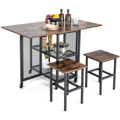 HELLOSHOP26 Conjunto De Mesa Y Silla De Comedor De 5 Piezas 120 X 70 X 75 Cm Con 2 Taburetes Prácticos De Estilo Moderno En Mdf Marrón Y Negro 200020087 HELLOSHOP26 Conjunto De Mesa Y Silla De Comedor De 5 Piezas 120 X 70 X 75 Cm Con 2 Taburetes Prácticos De Estilo Moderno En Mdf Marrón Y Negro 200020087