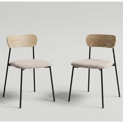 BIZZOTTO 2 Sillas De Cocina De Diseño Moderno Genevieve Yes - Gris BIZZOTTO 2 Sillas De Cocina De Diseño Moderno Genevieve Yes - Gris