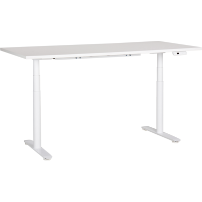 Beliani - Escritorio De Altura Regulable Eléctrico Diseño Moderno Patas Redondas 180 X 80 Cm Tablero Blanco Soporte De Acero Blanco Destinas Beliani - Escritorio De Altura Regulable Eléctrico Diseño Moderno Patas Redondas 180 X 80 Cm Tablero Blanco Soporte De Acero Blanco Destinas