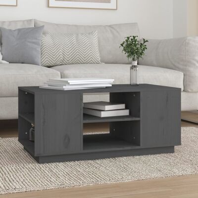 vidaXL Mesa de centro de madera maciza de pino - Mesa de café vidaXL Mesa de centro de madera maciza de pino - Mesa de café
