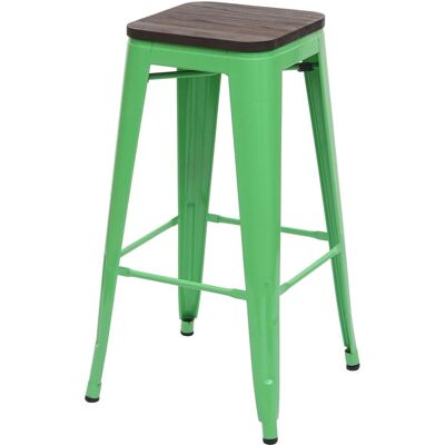 Décoshop26 - Taburete De Bar Silla Alta Asiento De Madera Con Reposapiés Diseño Industrial Apilable Verde Metal 040005244 Décoshop26 - Taburete De Bar Silla Alta Asiento De Madera Con Reposapiés Diseño Industrial Apilable Verde Metal 040005244