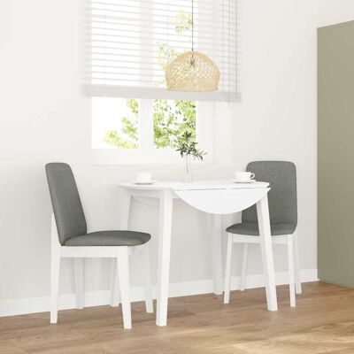 VIDAXL Modelo 2 Sillas Comedor Madera Caucho Blanco VIDAXL Modelo 2 Sillas Comedor Madera Caucho Blanco