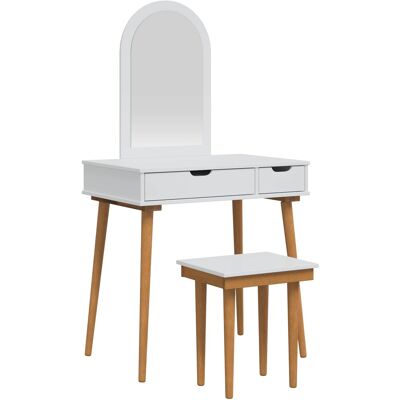 Conjunto De Mesa De Tocador Fauske 3 Pcs Blanco Vidaxl Conjunto De Mesa De Tocador Fauske 3 Pcs Blanco Vidaxl