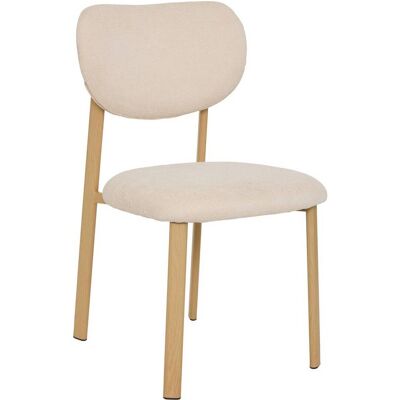 Lote De 2 Sillas Decia De Tela Beige Con Patas Imitación De Haya - Atmosphera Créateur D'Intérieur Lote De 2 Sillas Decia De Tela Beige Con Patas Imitación De Haya - Atmosphera Créateur D'Intérieur