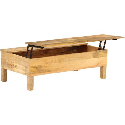 vidaXL Mesa de centro de madera de mango maciza 110x55x35 cm - Mesa de centro vidaXL Mesa de centro de madera de mango maciza 110x55x35 cm - Mesa de centro