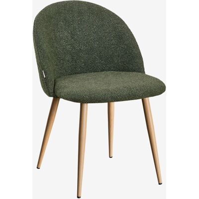 Pack De 2 Sillas De Comedor Tapizadas En Tela Bouclé Kana Sklum Pack De 2 Sillas De Comedor Tapizadas En Tela Bouclé Kana Sklum