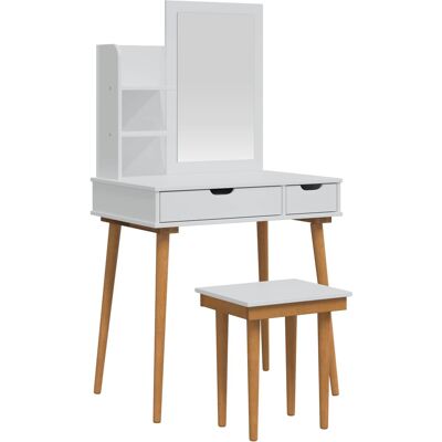 Conjunto De Mesa De Tocador Fauske 4 Pcs Blanco Vidaxl Conjunto De Mesa De Tocador Fauske 4 Pcs Blanco Vidaxl