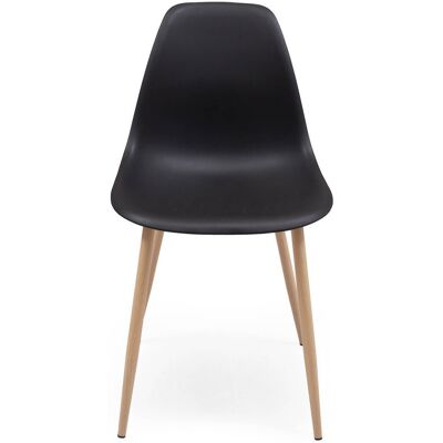 Homely - Cairo Nordic - Asiento negro - Patas metálicas - silla Homely - Cairo Nordic - Asiento negro - Patas metálicas - silla