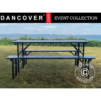 Set De Mesa Cervecera Pro 180x60x78cm, Negro - Dancover Set De Mesa Cervecera Pro 180x60x78cm, Negro - Dancover