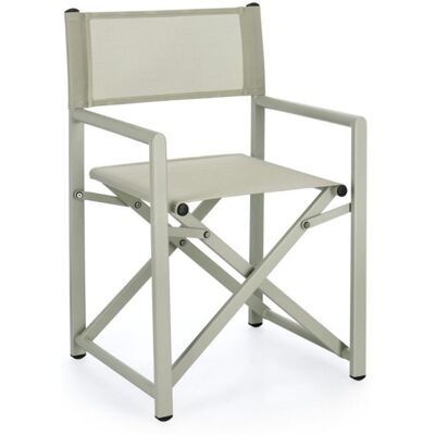 TAYLEN - Juego de 2 sillas plegables de aluminio - Beige - Textilene - Garden Chairs TAYLEN - Juego de 2 sillas plegables de aluminio - Beige - Textilene - Garden Chairs