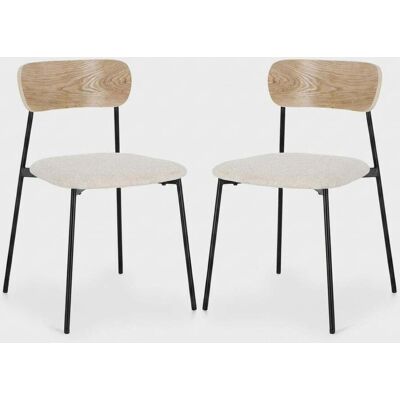BIZZOTTO 2 Sillas De Cocina De Diseño Moderno Genevieve Yes - Blanco Roto BIZZOTTO 2 Sillas De Cocina De Diseño Moderno Genevieve Yes - Blanco Roto