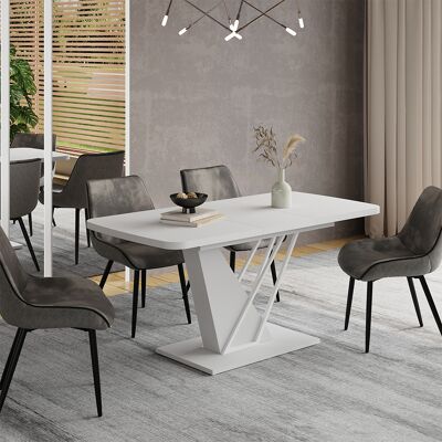 Mesa De Comedor Fenaro, Blanco, 120-160 X 80 Cm Extensible, Vicco Mesa De Comedor Fenaro, Blanco, 120-160 X 80 Cm Extensible, Vicco
