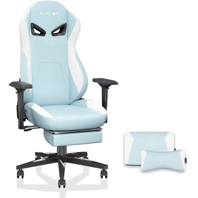 KELLANY Silla Ergonómica Para Juegos Kornox De Tela Con Reposapiés Para Adultos, Silla De Oficina Con Respaldo Alto, Silla De Juegos De Carreras De Tela Con Altura Ajustable, Silla De Juegos Con Reposacabezas KELLANY Silla Ergonómica Para Juegos Kornox De Tela Con Reposapiés Para Adultos, Silla De Oficina Con Respaldo Alto, Silla De Juegos De Carreras De Tela Con Altura Ajustable, Silla De Juegos Con Reposacabezas