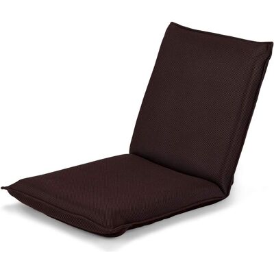 Costway - Silla Plegable De Suelo, Silla Relax, Silla De Piso Con Respaldo Ajustable De 6 Posiciones (café) Costway - Silla Plegable De Suelo, Silla Relax, Silla De Piso Con Respaldo Ajustable De 6 Posiciones (café)
