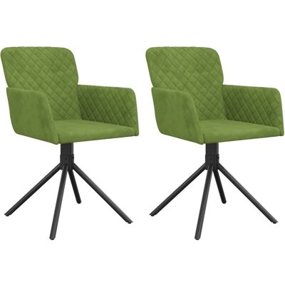 Sillas de comedor giratorias terciopelo verde claro VidaXL - Sillas de comedor Sillas de comedor giratorias terciopelo verde claro VidaXL - Sillas de comedor