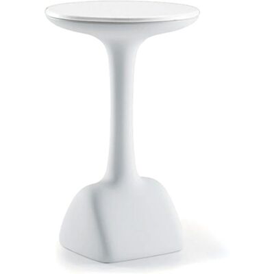 PLUST Mesa Auxiliar Alta Redonda Para Taburetes 99 Cm Polietileno Diseño Armillaria T1 - Blanco PLUST Mesa Auxiliar Alta Redonda Para Taburetes 99 Cm Polietileno Diseño Armillaria T1 - Blanco
