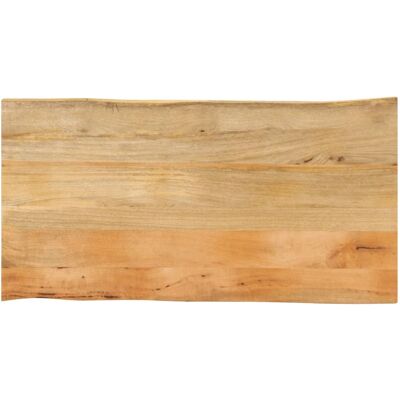 vidaXL Tabla de mesa borde natural de madera de mango maciza - 110x60cm vidaXL Tabla de mesa borde natural de madera de mango maciza - 110x60cm