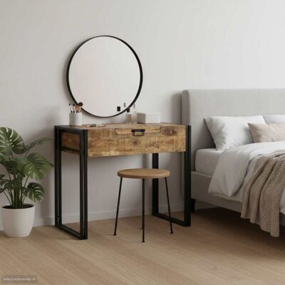 Vidaxl Mesas De Tocador De Dormitorio Marrón Madera Maciza De Mango Vidaxl Mesas De Tocador De Dormitorio Marrón Madera Maciza De Mango