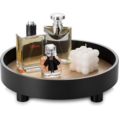 OEM Bandeja Redonda De Madera Negra – Ø30 Cm – Baño/sala De Estar – Decoración Para Mesa De Centro/tocador – Minimalista OEM Bandeja Redonda De Madera Negra – Ø30 Cm – Baño/sala De Estar – Decoración Para Mesa De Centro/tocador – Minimalista