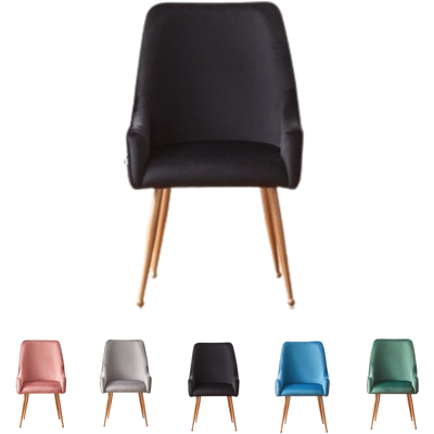 Silla de comedor de terciopelo negro Southampton - Vida Interiores Silla de comedor de terciopelo negro Southampton - Vida Interiores