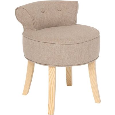 Atmosphera - Taburete Firmin Pino Beige 58x49x46cm Créateur D'Intérieur Atmosphera - Taburete Firmin Pino Beige 58x49x46cm Créateur D'Intérieur