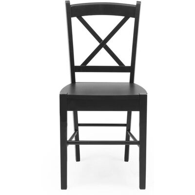 HOMELY Silla De Comedor O Cocina Golf Madera Y Mdf Color Blanco, Negro O Madera Milán Natural 1 Unidad - Negro HOMELY Silla De Comedor O Cocina Golf Madera Y Mdf Color Blanco, Negro O Madera Milán Natural 1 Unidad - Negro