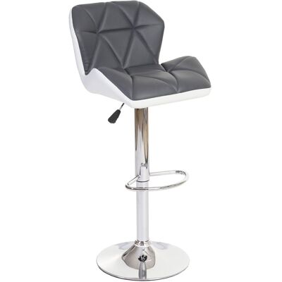 DÉCOSHOP26 Taburete De Bar Silla De Mostrador Altura Regulable Material Sintético Gris Estructura De Acero Cromado 040005260 DÉCOSHOP26 Taburete De Bar Silla De Mostrador Altura Regulable Material Sintético Gris Estructura De Acero Cromado 040005260