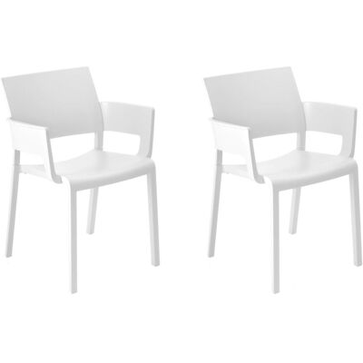Sillas Con Brazos Fiona Resol Plástico Blanco (pack De 2) Sillas Con Brazos Fiona Resol Plástico Blanco (pack De 2)