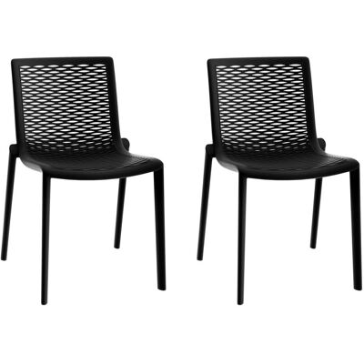 Sillas apilables modernas Resol Net-Kat - Set de 2 para interior y exterior Sillas apilables modernas Resol Net-Kat - Set de 2 para interior y exterior