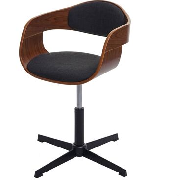 Décoshop26 - Silla De Comedor, Cocina, Oficina, Altura Regulable, Madera Curvada Aspecto Nogal, Tela Gris Oscuro 040001865 Décoshop26 - Silla De Comedor, Cocina, Oficina, Altura Regulable, Madera Curvada Aspecto Nogal, Tela Gris Oscuro 040001865