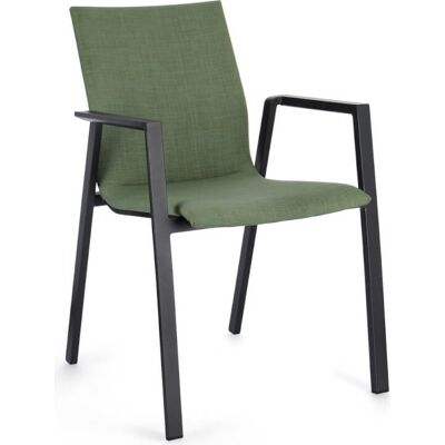 Bizzotto - Silla Odeon Con Reposabrazos Antracita Y Oliva Bizzotto - Silla Odeon Con Reposabrazos Antracita Y Oliva