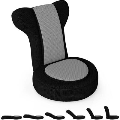 NORTHIX Silla De Suelo Ajustable Con Reposacabezas Y Respaldo, Gris NORTHIX Silla De Suelo Ajustable Con Reposacabezas Y Respaldo, Gris