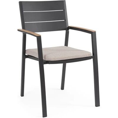 BIZZOTTO Silla De Jard铆n Bolzano Zefiro De 58,5 X 55,5 Cm, Aluminio Antracita BIZZOTTO Silla De Jard铆n Bolzano Zefiro De 58,5 X 55,5 Cm, Aluminio Antracita