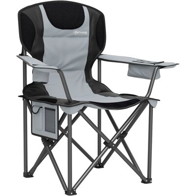 LIIYIELA Silla Plegable De Camping Con Reposabrazos Ajustables, Portavasos, Bolsillos Laterales Y Bolsa Isotérmica, Color Negro. LIIYIELA Silla Plegable De Camping Con Reposabrazos Ajustables, Portavasos, Bolsillos Laterales Y Bolsa Isotérmica, Color Negro.