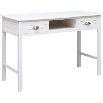 HELLOSHOP26 Escritorio Mesa De Trabajo Mueble De Ordenador Estudio 110 X 45 X 76 Cm Madera Blanca 020023505 HELLOSHOP26 Escritorio Mesa De Trabajo Mueble De Ordenador Estudio 110 X 45 X 76 Cm Madera Blanca 020023505