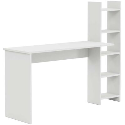 HELLOSHOP26 Escritorio Mesa De Trabajo Con Estante 150 X 45 X 120 Cm Blanco 030009049 HELLOSHOP26 Escritorio Mesa De Trabajo Con Estante 150 X 45 X 120 Cm Blanco 030009049