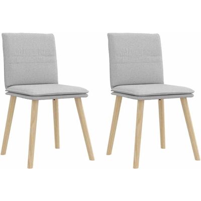 vidaXL Sillas de comedor ergonómicas - 2 piezas - Nube gris - Sillas de comedor vidaXL Sillas de comedor ergonómicas - 2 piezas - Nube gris - Sillas de comedor