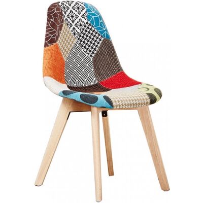 Life Interiors - Silla De Comedor Individual Con Tapizado De Tela Y Patas De Madera - Silla De Comedor - Multicolor Life Interiors - Silla De Comedor Individual Con Tapizado De Tela Y Patas De Madera - Silla De Comedor - Multicolor