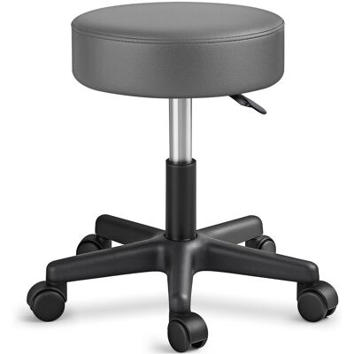 Taburete Con Ruedas Taburete Giratorio Cosmético De Trabajo Consulta, Regulable En Altura, Giratorio En 360°, Con Asiento Acolchado De 10 Cm Y 8 Variantes De Colores (gris) - Tresko Taburete Con Ruedas Taburete Giratorio Cosmético De Trabajo Consulta, Regulable En Altura, Giratorio En 360°, Con Asiento Acolchado De 10 Cm Y 8 Variantes De Colores (gris) - Tresko
