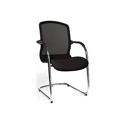 Topstar OPEN CHAIR - Silla de visitante, respaldo de malla, 2 pcs, negro - Silla Topstar OPEN CHAIR - Silla de visitante, respaldo de malla, 2 pcs, negro - Silla