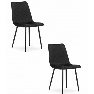 OEM Silla Turín - Terciopelo Negro X 2 OEM Silla Turín - Terciopelo Negro X 2